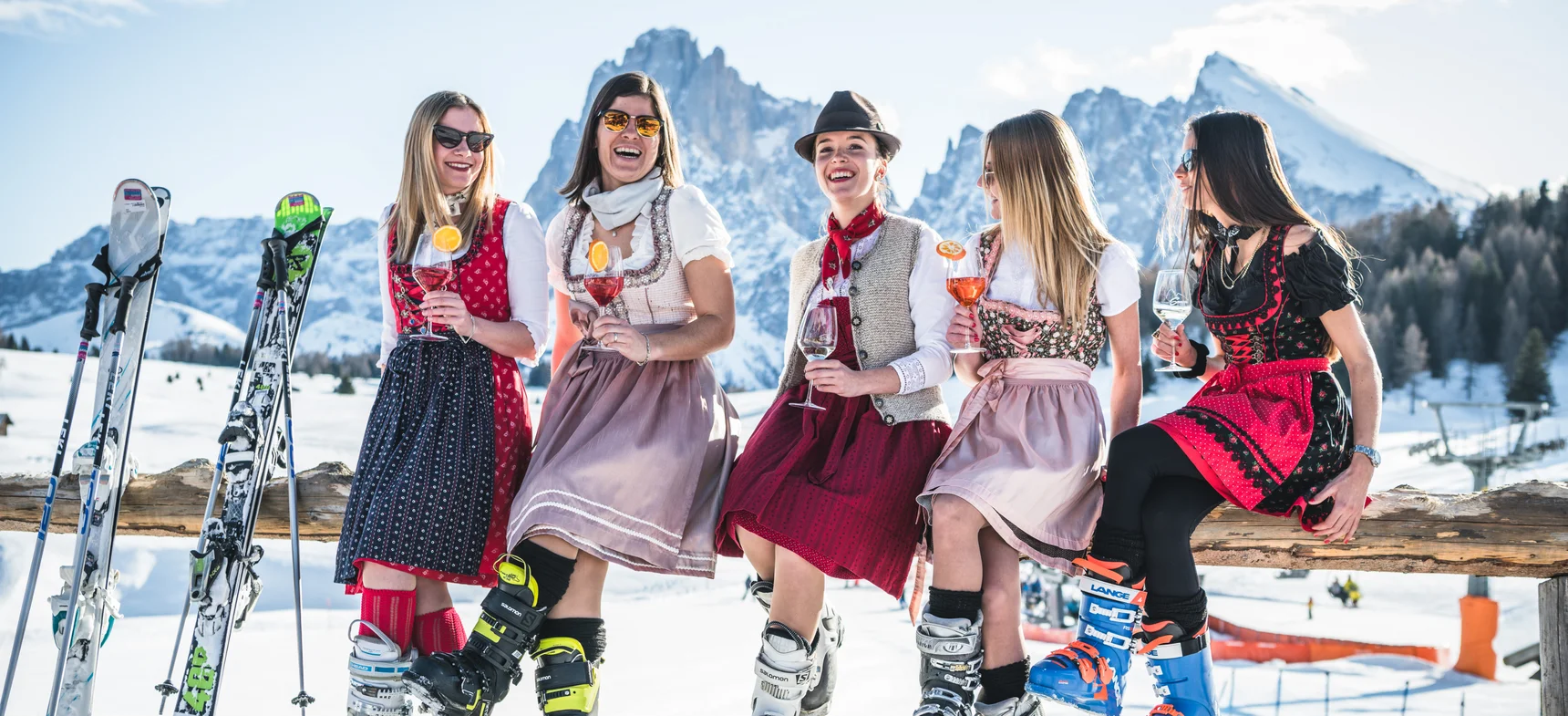 Dolomites Dirndl Ski Day - Val Gardena
