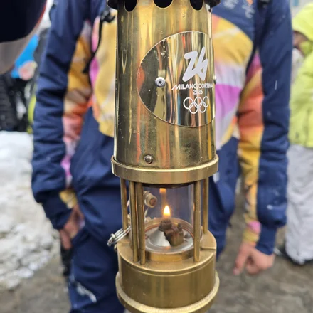 Die Olympische Fackel in Gröden