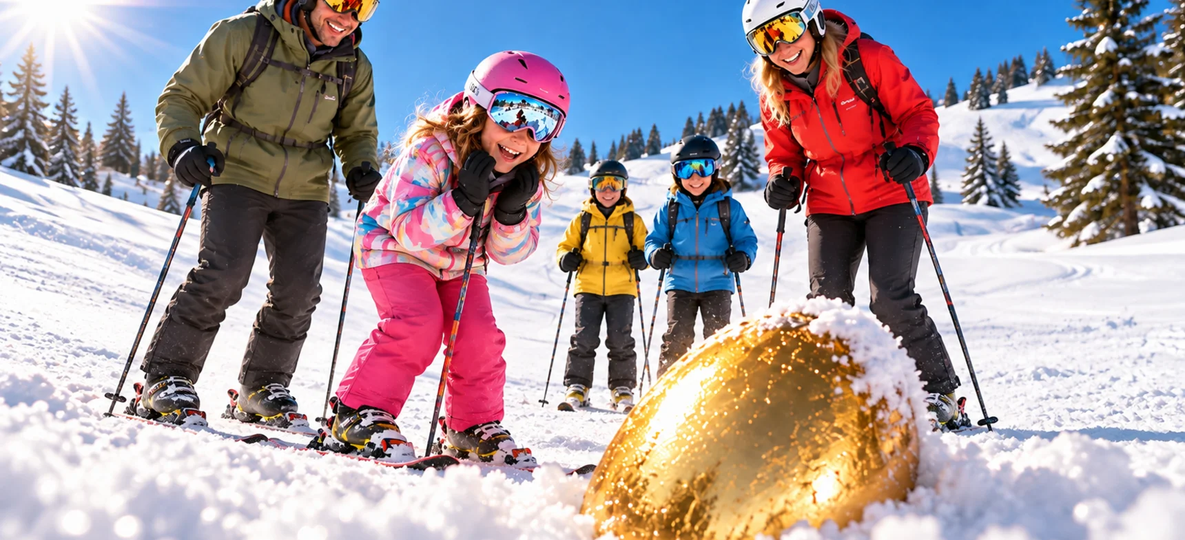 Golden Egg Val Gardena - KI generiertes Bild